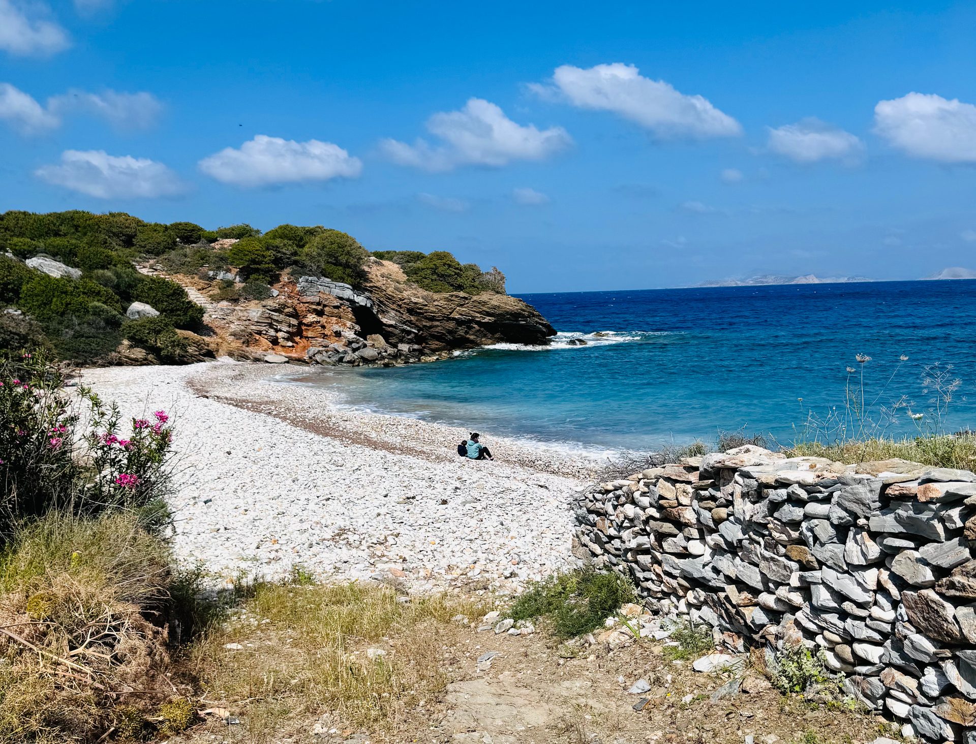 Hidden wild beach at Limnes Seaside, Eastern Naxos