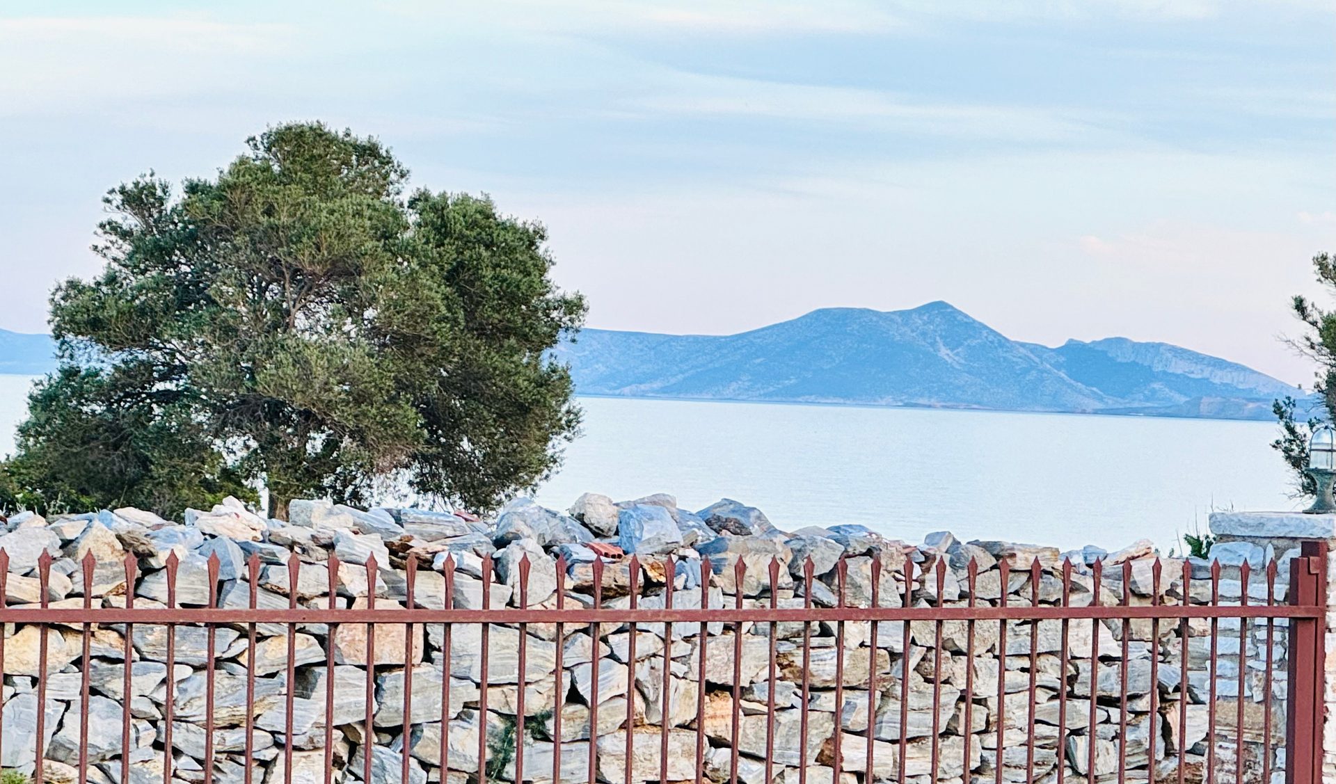 Aegean coastline view from Limnes Seaside, Lygaridia